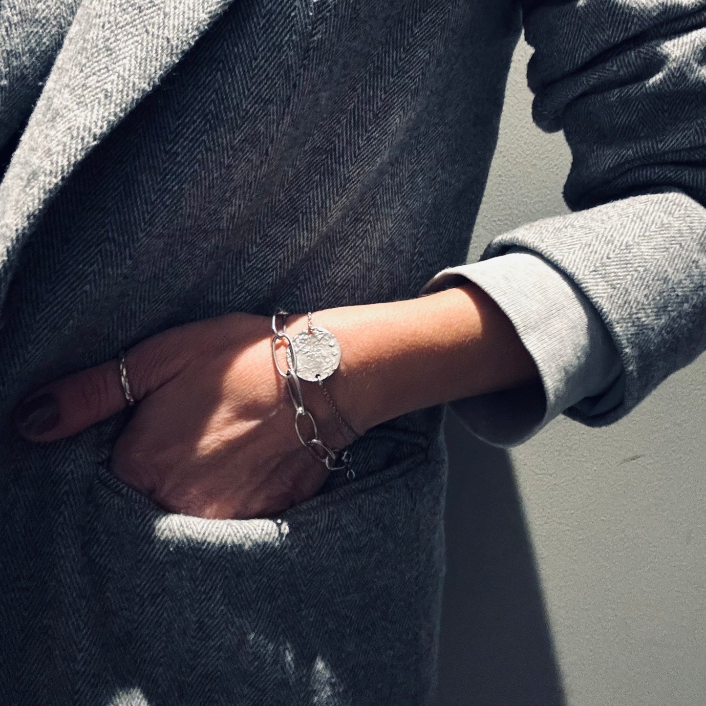 PLATE Armband Silber