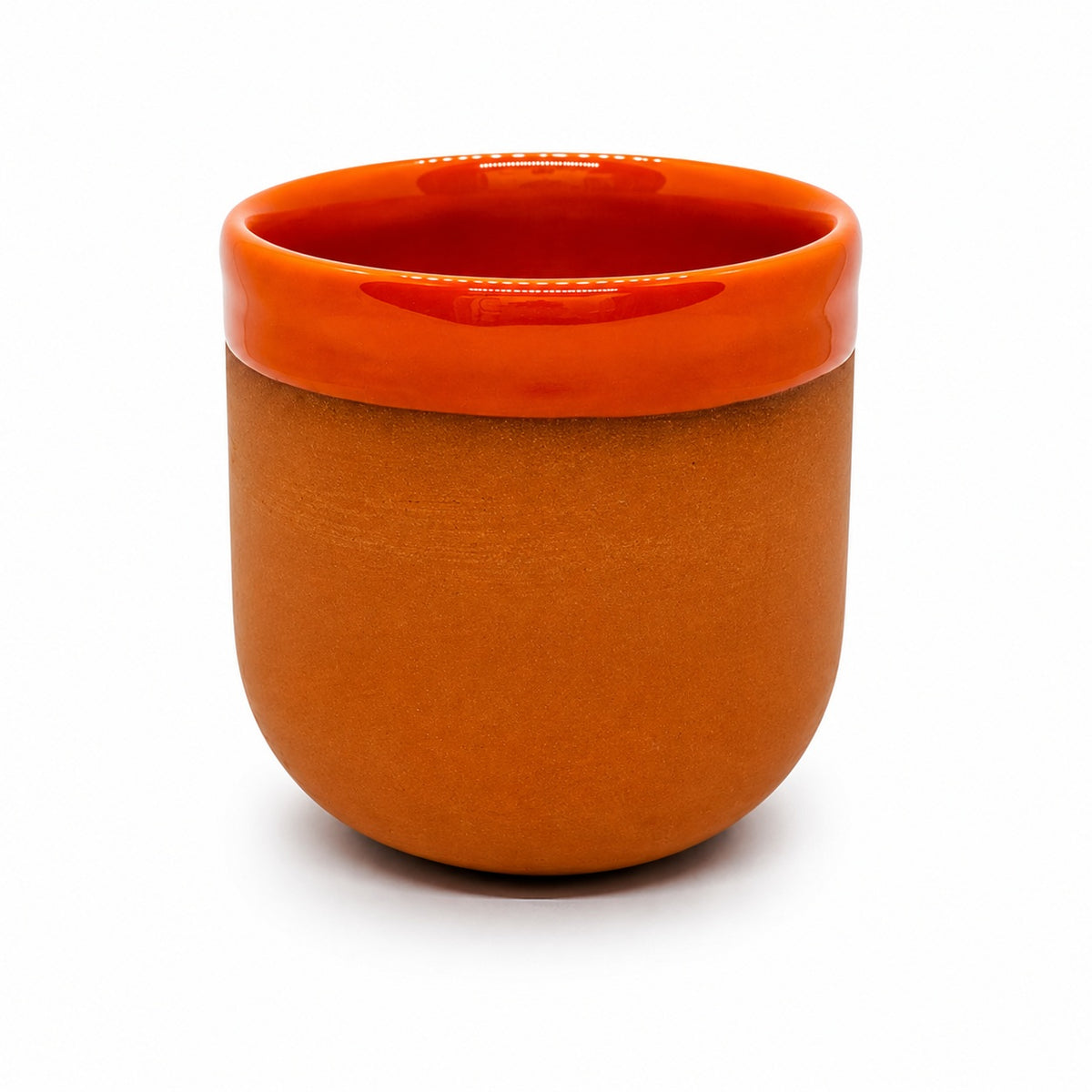 Keramikbecher aus Ton Mini Orange
