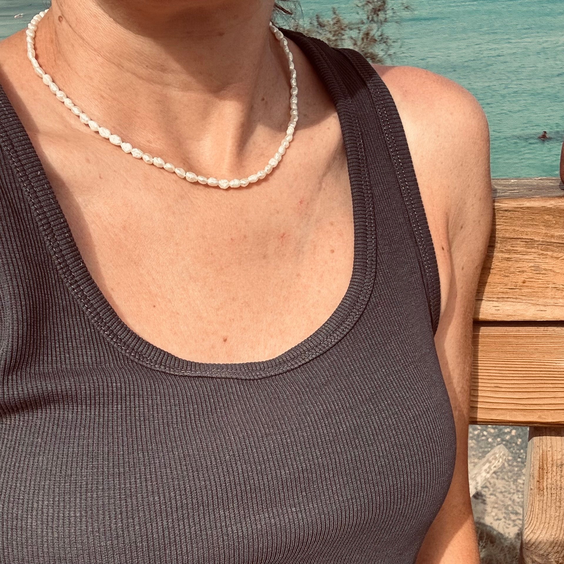 Perlenkette Silber by MYMigma