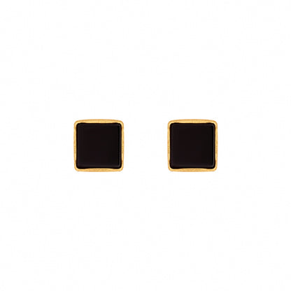 ONYX Ohrringe Gold Handmade by MYMigma