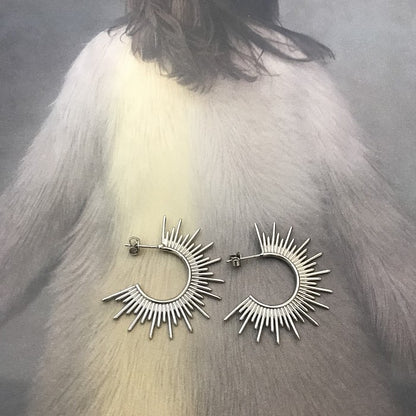 SUN Ohrringe Silber