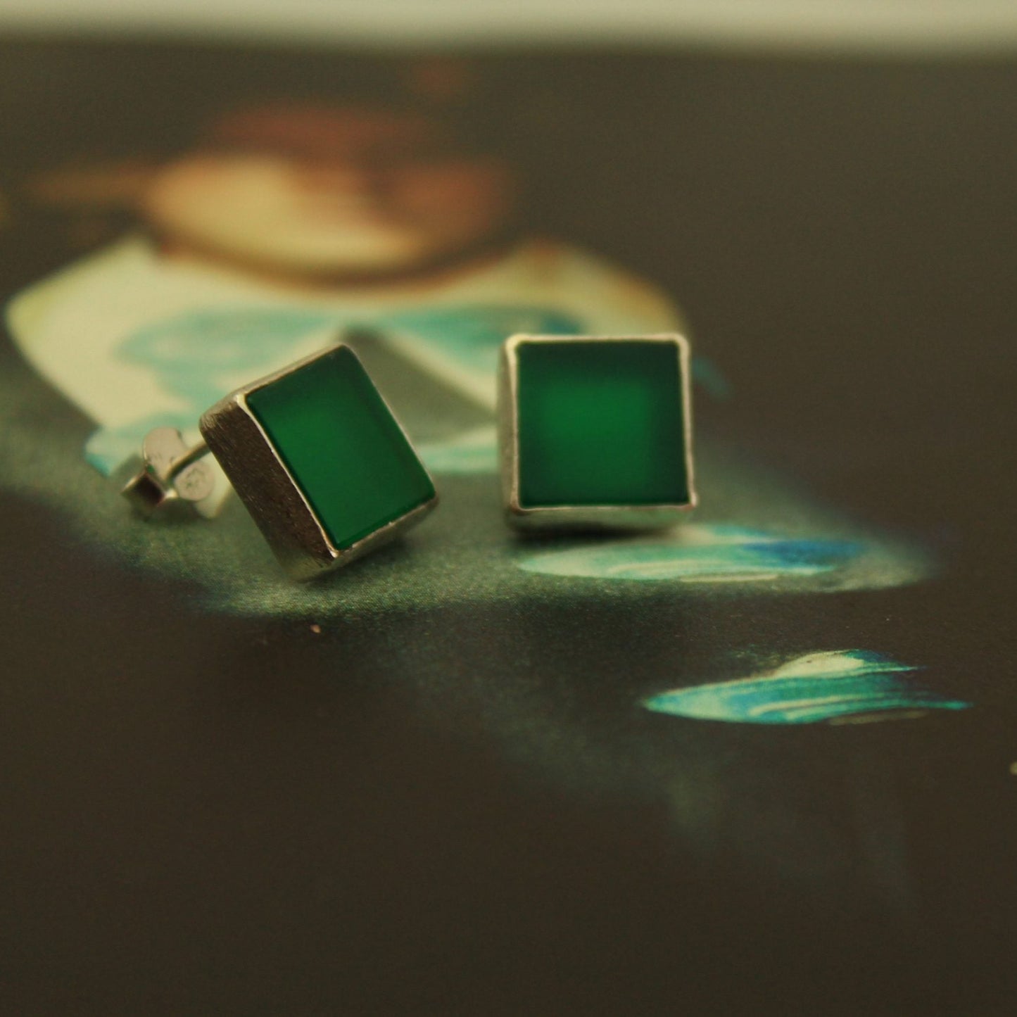 JADE ohrringe silber